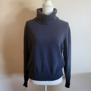 Vintage James Pringle Scottish Lambswool Turtleneck Blue Size 42